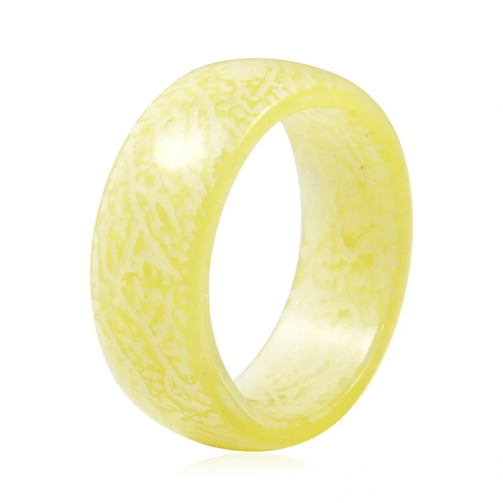 Yellow Resin Band Ring